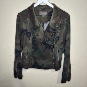 Anthropologie Marrakech Marni Scuba Suede Jacket in Camo Size M